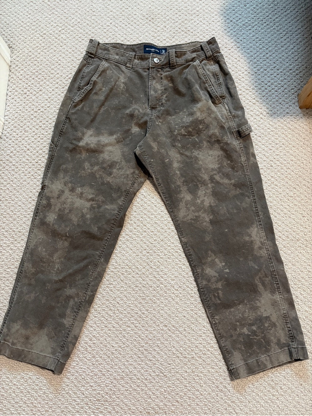Abercrombie Fitch Men’s Loose 32x28 (Fits 32x26.5) Jeans Utility Carpenter